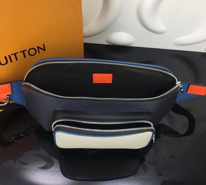 路易威登LV頂級原單 M51464 黑格 BUMBAG 腰包 Epi牛皮搭配Damier Graphite塗層帆布 YDH2142